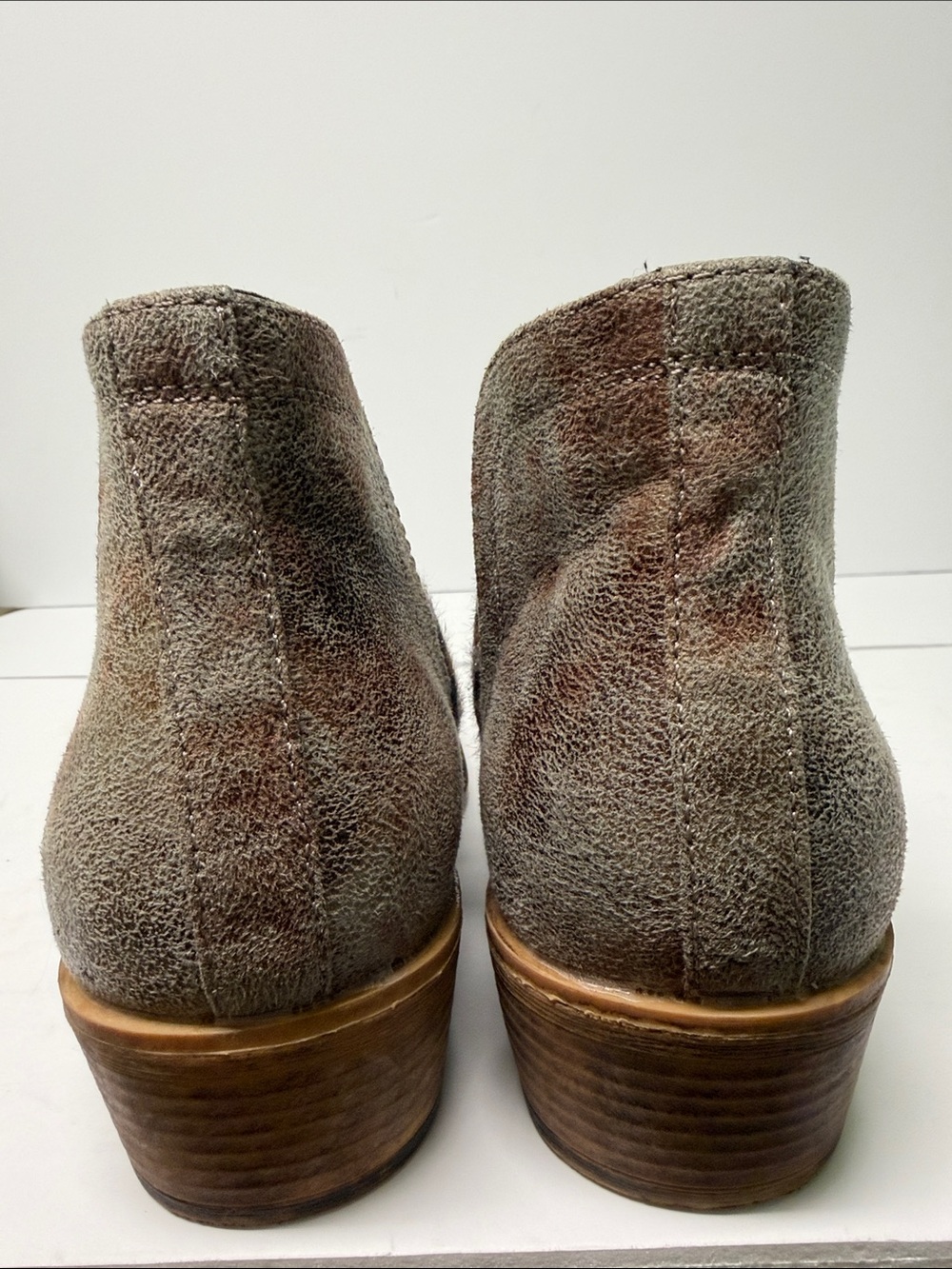 Roper Ava Leopard Snip Toe Slip-On Ankle Cowboy Booties Size 8 - Picture 8 of 14